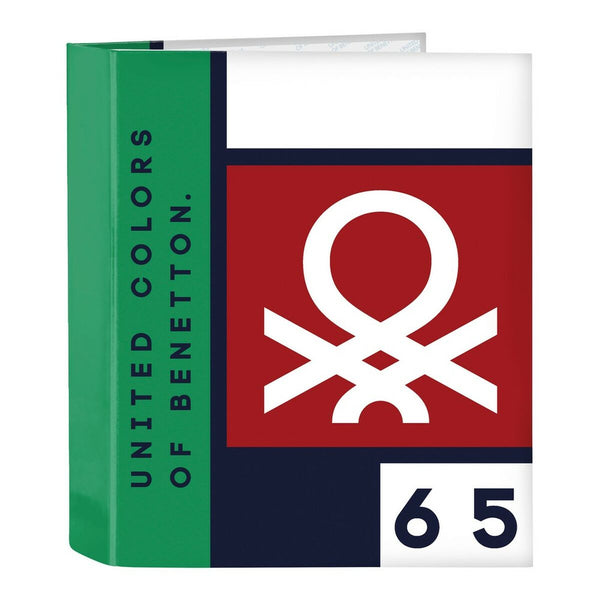 Ring binder Benetton United Red White Green Navy Blue A4 (40 mm)