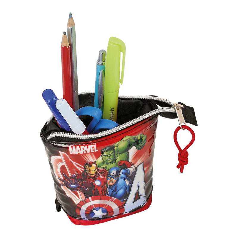 Pencil Holder Case The Avengers Infinity Red Black (8 x 19 x 6 cm)