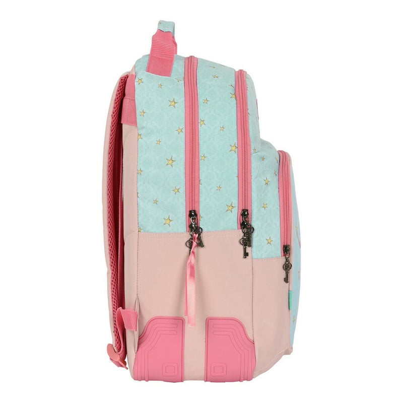 School Bag Santoro Estella Green Pink 32 x 42 x 15 cm