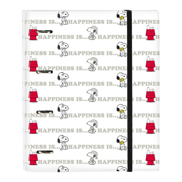 Ring binder Snoopy Friends forever White A4 Mint (27 x 32 x 3.5 cm) (35 mm)