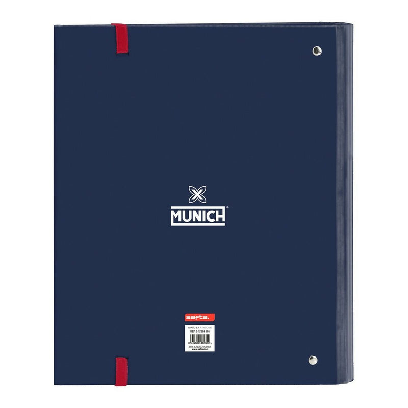 Ring binder Munich Storm Navy Blue A4 (27 x 32 x 3.5 cm) (35 mm)