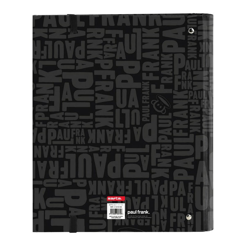Ring binder Paul Frank Team player A4 Black (27 x 32 x 3.5 cm) (35 mm)