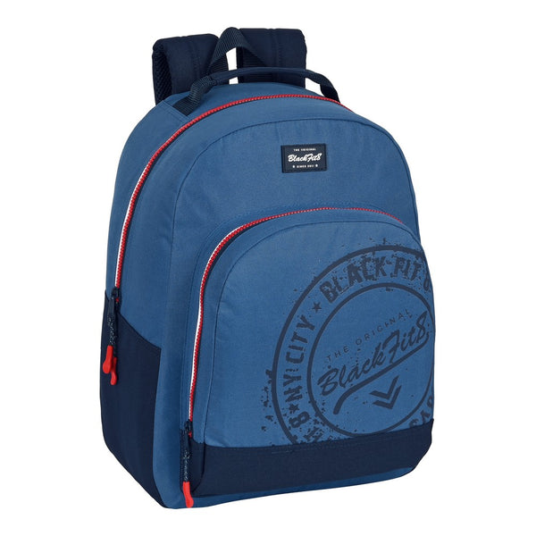 School Bag BlackFit8 Stamp Blue