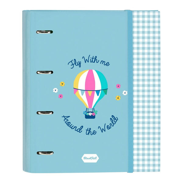 Ring binder BlackFit8 Fly with me A4 White Sky blue (27 x 32 x 3.5 cm) (35 mm)