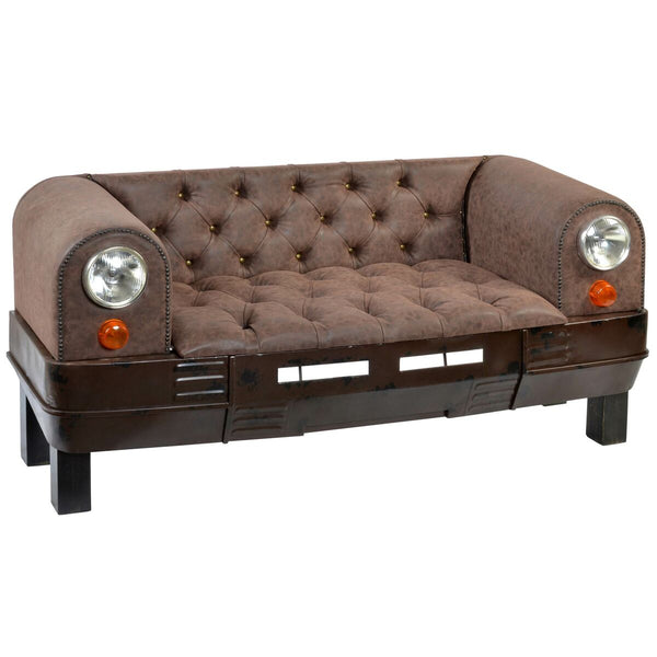 Sofa DKD Home Decor Brown Metal Car Modern Loft 160 x 62 x 75 cm