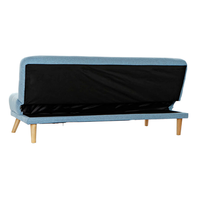Sofabed DKD Home Decor Multicolour Sky blue Wood Rubber wood Scandi 172 x 80 x 76 cm