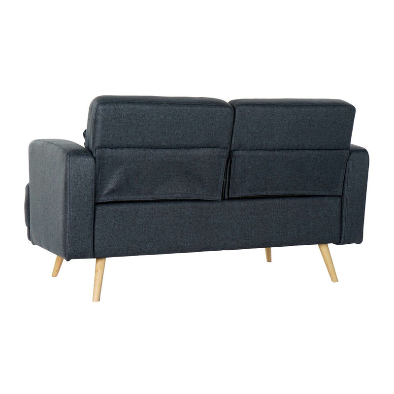 Sofa DKD Home Decor Blue Polyester Metal Glam (135 x 70 x 76 cm)
