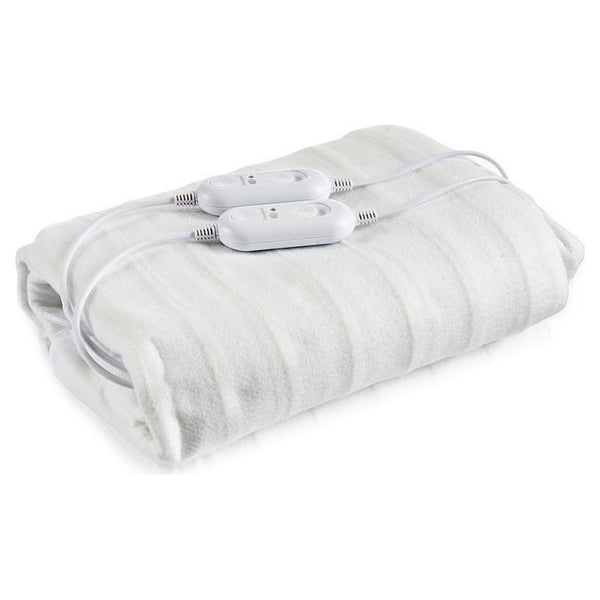 Electric Blanket 2 x 60 W Polyester White (140 x 1 x 160 cm)