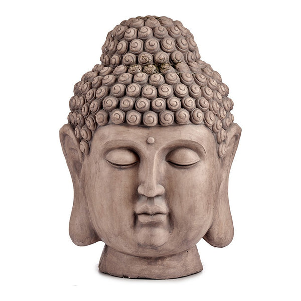 Decorative Garden Figure Buddha Head Grey Polyresin (45,5 x 68 x 48 cm)