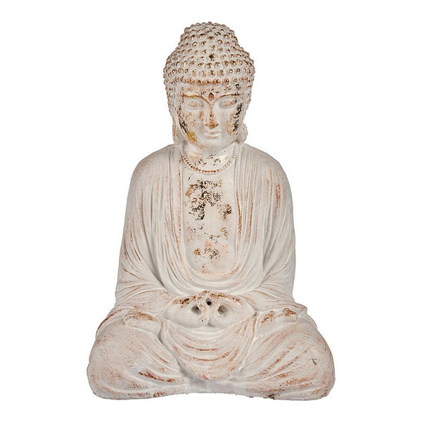Decorative Garden Figure Buddha 22,5 x 40,5 x 27 cm Golden White Polyresin
