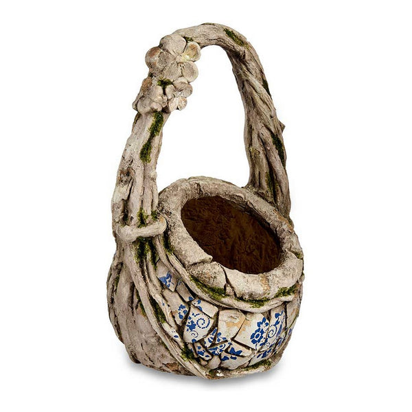 Decorative Garden Figure Aged finish Basket Polyresin (25,5 x 44 x 27,5 cm)
