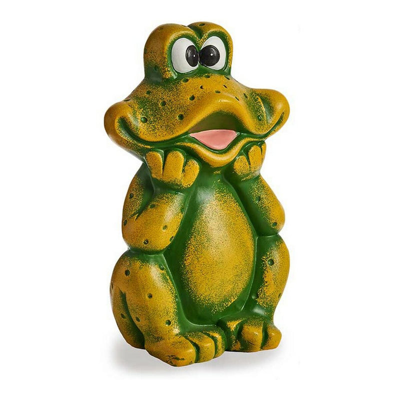 Decorative Garden Figure Frog 14 x 29 x 18,5 cm Ceramic Green