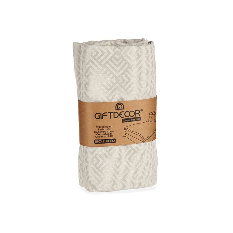 Bedspread (quilt) Geometric Beige (180 x 260 cm)