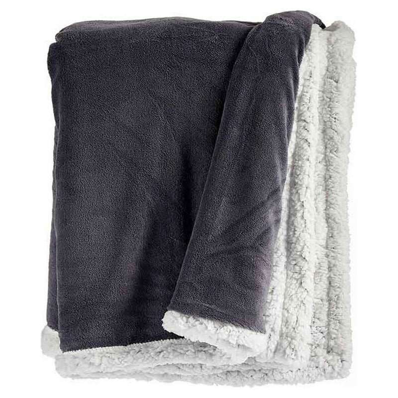 Fleece Blanket Grey White (130 x 170 cm)
