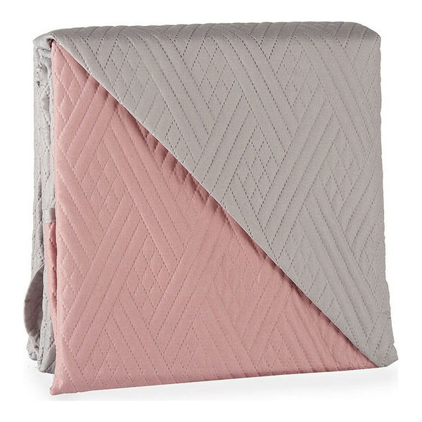 Reversible Bedspread Grey Pink (260 x 180 cm)