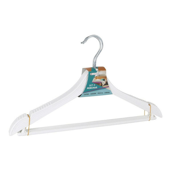 Set of Clothes Hangers Confortime White Plastic 3 Units
