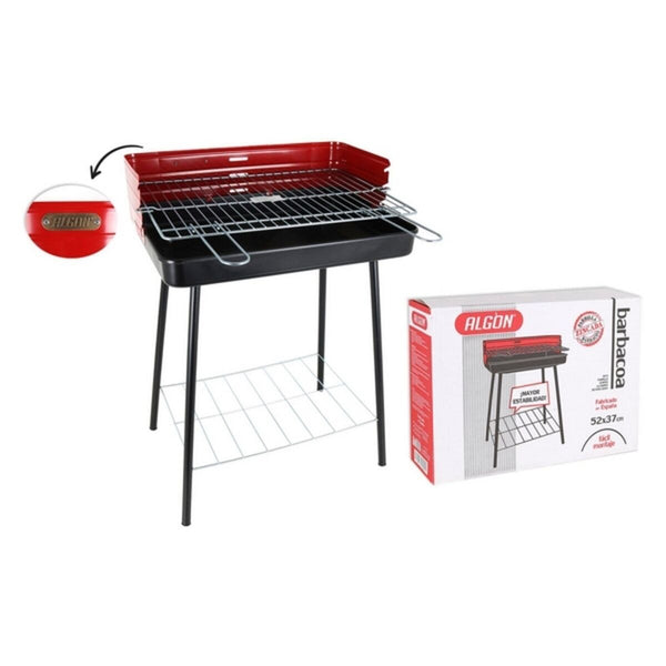 Charcoal Barbecue with Stand Algon Red Black 52 x 37 x 71,5 cm