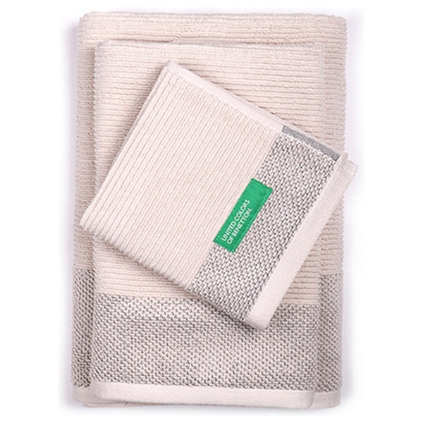 Towel set Benetton BE025 Beige Cotton