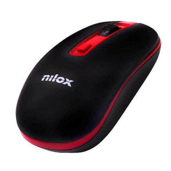 Wireless Mouse Nilox NXMOWI2002 1000 DPI Black Black/Red