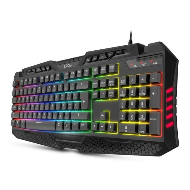 Gaming Keyboard Krom Kyra RGB USB Spanish Qwerty