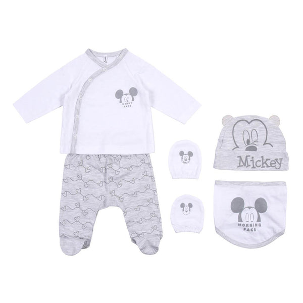 Set of clothes Mickey Mouse 4 Pieces White (1 month)