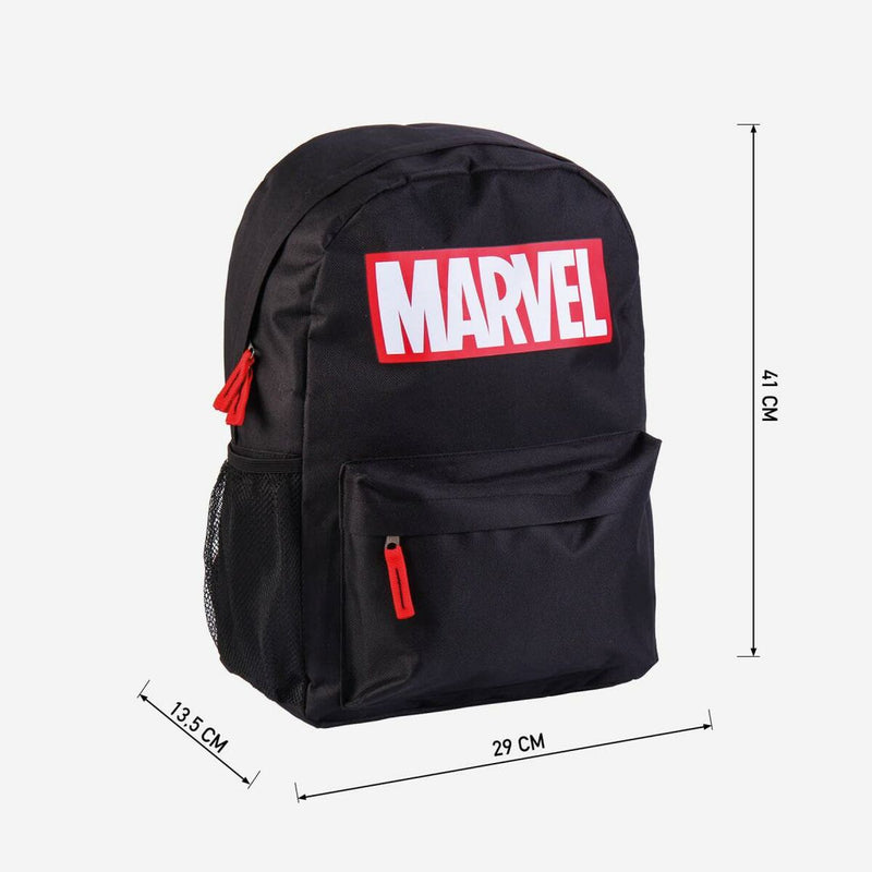 School Bag Marvel Black (30 x 41 x 14 cm)