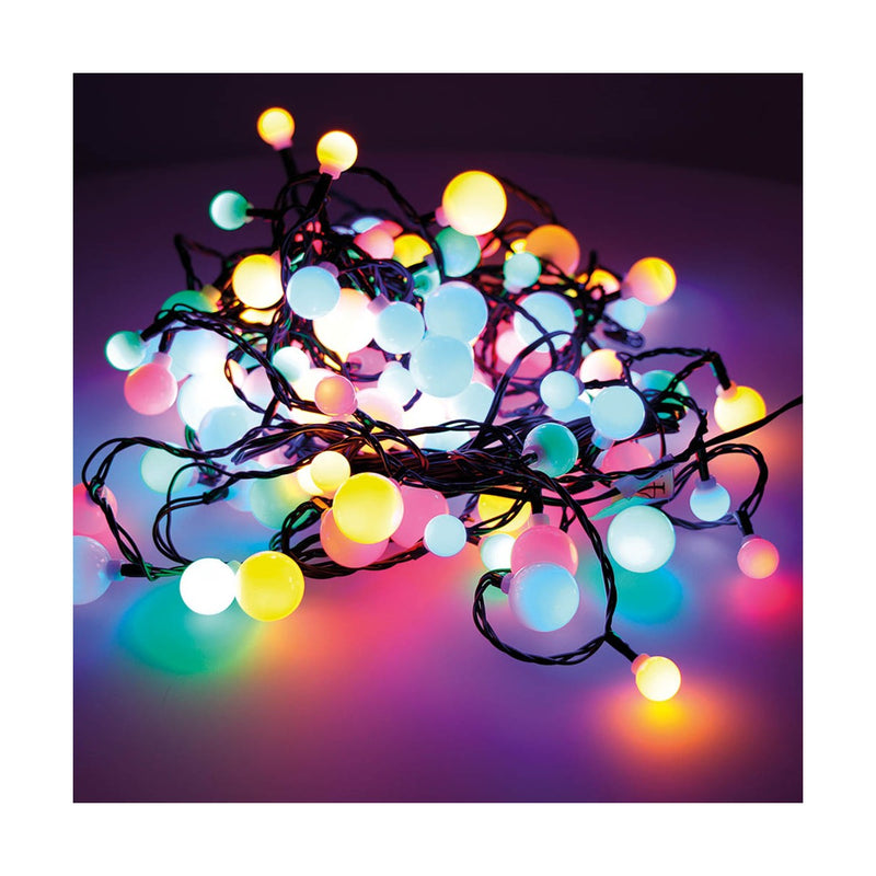 Wreath of LED Lights Lumineo Cherry Multicolour 14 m