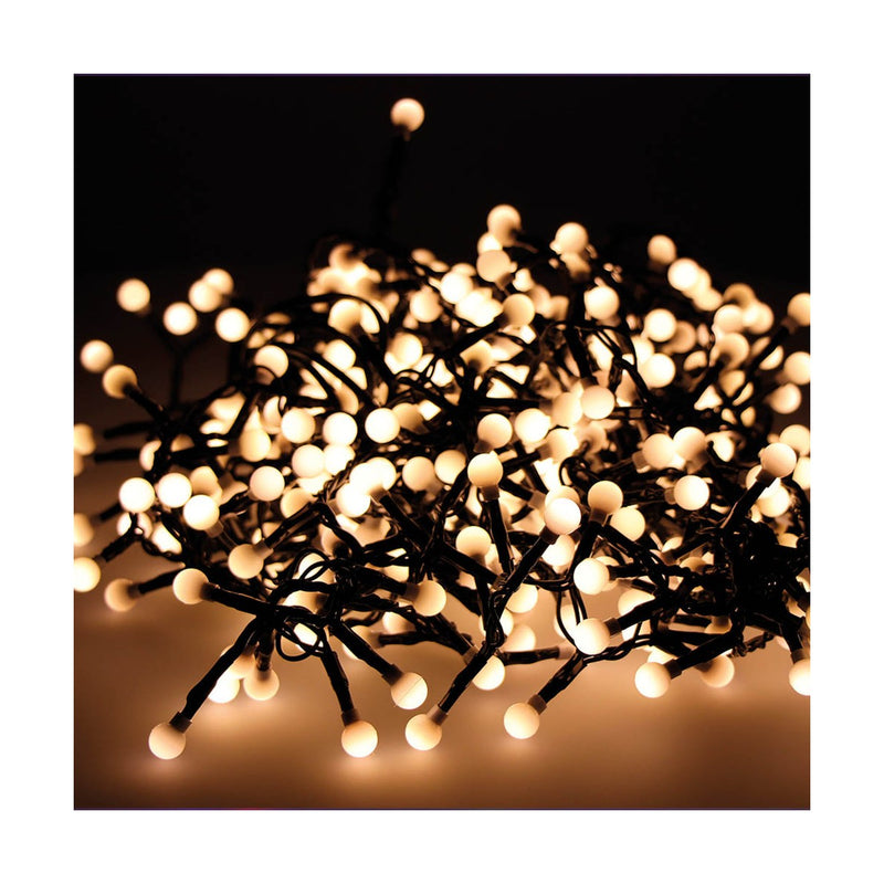 Wreath of LED Lights Lumineo Cherry Compact White (14 m)