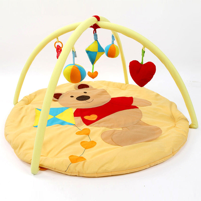 Tiger / Bear Cartoon Baby Gym Play Mat Toddler Infant Lay and Fun Jigsaw Hanging Rsck Toy
