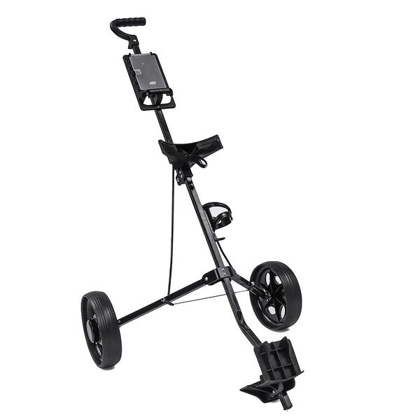 2 Wheel Golf Push Cart Outdoor Foldable Golf Trailer Lightweight Adjustable Handle Golf Carrier Golf Trolley Sport Equipment