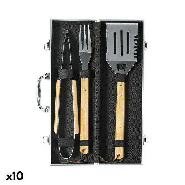 Barbecue utensils 141111 Bamboo 10Units (3 Pieces)