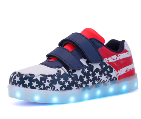 Summer New Children's Light Shoes LED Rechargeable Light-emitting Shoes Boys And Girls