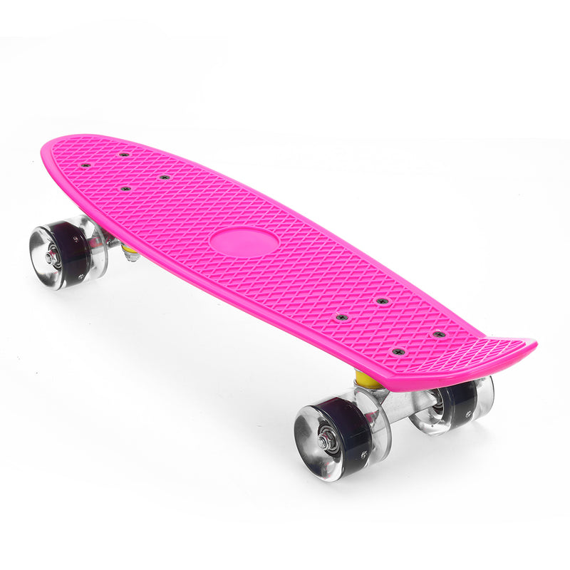 22inch Unisex Children Adults Skateboards Colorful LED Light PU Wheels Beginner Skateboarding Kids Skateboard for Girl Boys Youths