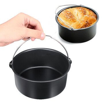1.8L Air Fryer Bread Baking Basket Cake Pan Hot Air Oven Accessories