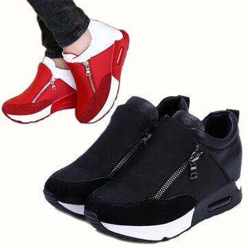 Women  Height-enhancing Shoes Thick Bottom Casual Sports Shoes Anti-slip Breathable Outdoor Walking Sports Shoes