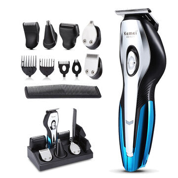 KEMEI KM5031 11 In 1 Electric Cordless Nose Hair Trimmer Men Clipper Fast Charing Global Voltage Waterproof