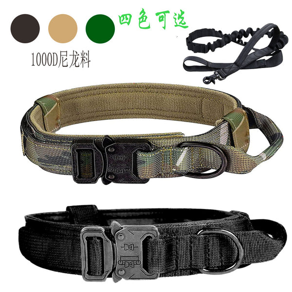 Tactical Nylon Outdoor Traction Adjustable Large And Medium Dog Collar
